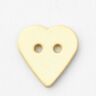 Heart-shaped button [Ø 15 mm] – vanilla yellow,  thumbnail number 1