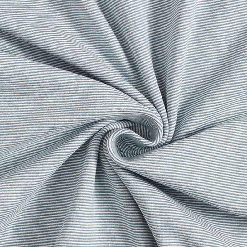 Tubular cuff fabric narrow stripes – denim blue/offwhite,  image number 1