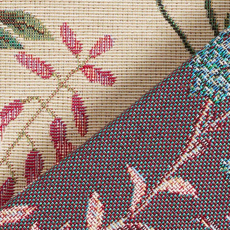 Decor Fabric Tapestry Fabric flower meadow – beige,  image number 5