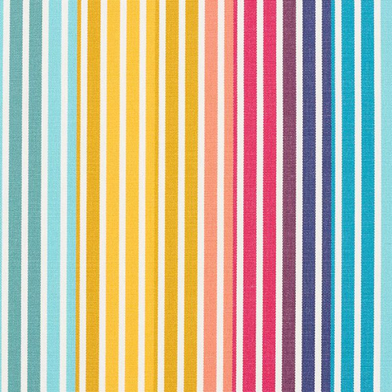 Outdoor Fabric Canvas Retro Stripes – yellow/turquoise,  image number 1
