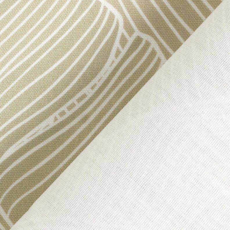 Outdoor Fabric Canvas leaf lines – dark beige,  image number 5