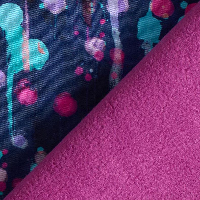 Softshell dripping blobs Digital Print – navy blue/intense pink,  image number 5