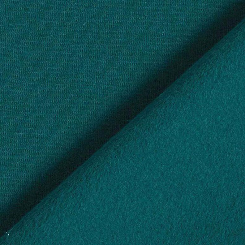 Light Cotton Sweatshirt Fabric Plain – dark green,  image number 5