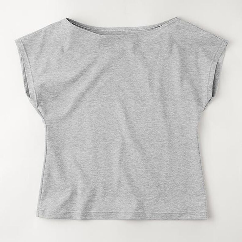 Medium Cotton Jersey Mottled – light grey,  image number 8