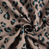 Double Gauze/Muslin leopard print – taupe/petrol,  thumbnail number 3