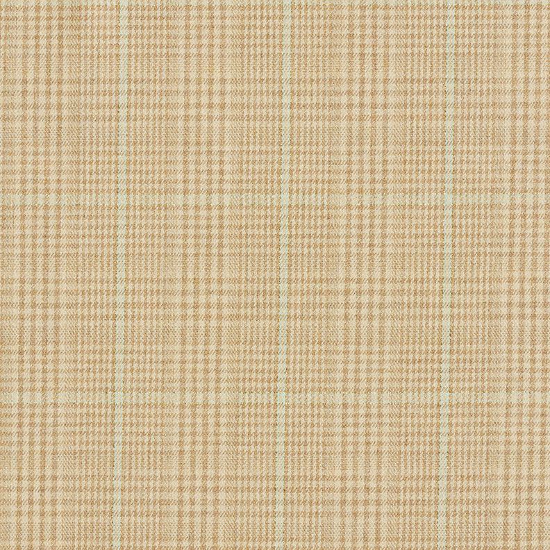 Viscose Blend fine Prince of Wales check with lurex – almond/pale mint,  image number 1