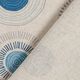 Decor Fabric Half Panama painted circles – dove blue/natural,  thumbnail number 4