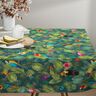 Decor Fabric Half Panama tropical birds – dark green/red,  thumbnail number 7