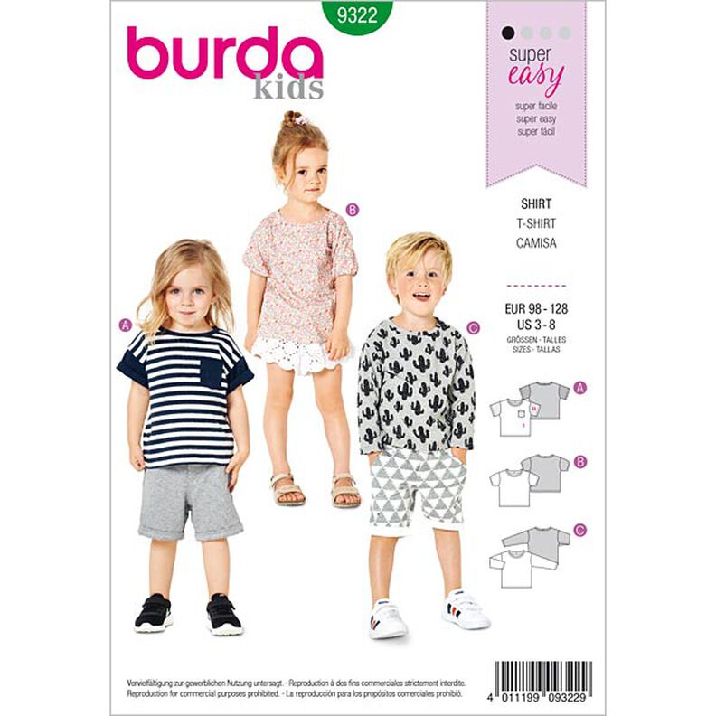 Children’s Top, Burda 9322 | 98 - 128,  image number 1