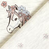 Cotton Jersey Glitter Horses and Flowers – natural/silver,  thumbnail number 4