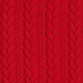 Cabled Cloque Jacquard Jersey – red, 