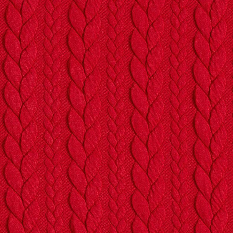 Cabled Cloque Jacquard Jersey – red,  image number 1