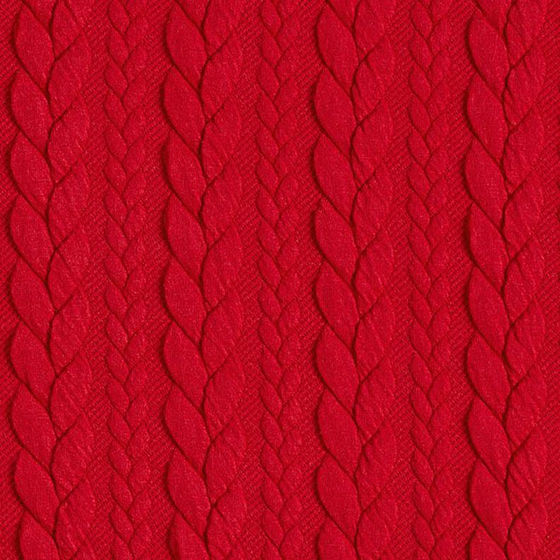 Cabled Cloque Jacquard Jersey – red,  image number 1