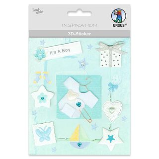 Baby Boy 3D Sticker  – colour mix, 