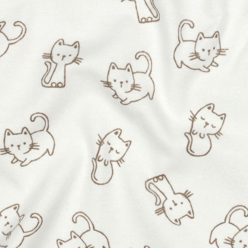 Cotton Flannel cats | by Poppy – ivory/dune,  image number 2