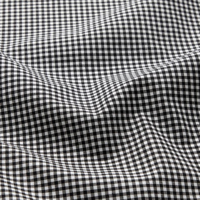 Shirt fabric small check – black/white, image number 2