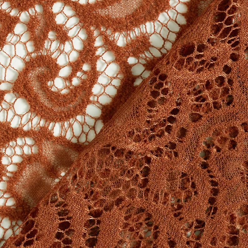 Bouclé lace flowers – copper,  image number 4