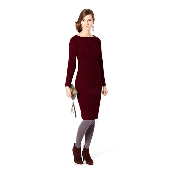 Plain Stretch Velvet – burgundy, image number 4