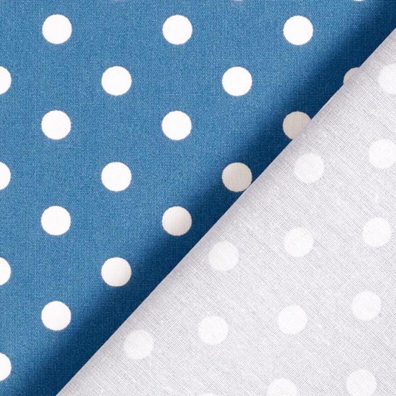 Cotton Poplin Large Dots – denim blue/white,  image number 6