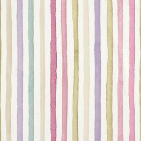 Decor Fabric Half Panama Watercolour Stripes – ivory/eucalyptus, 