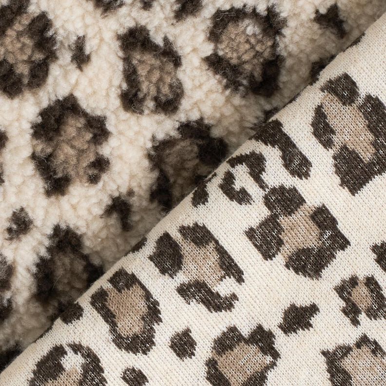 Teddy Fur Leopard Print – light beige/dune, image number 4