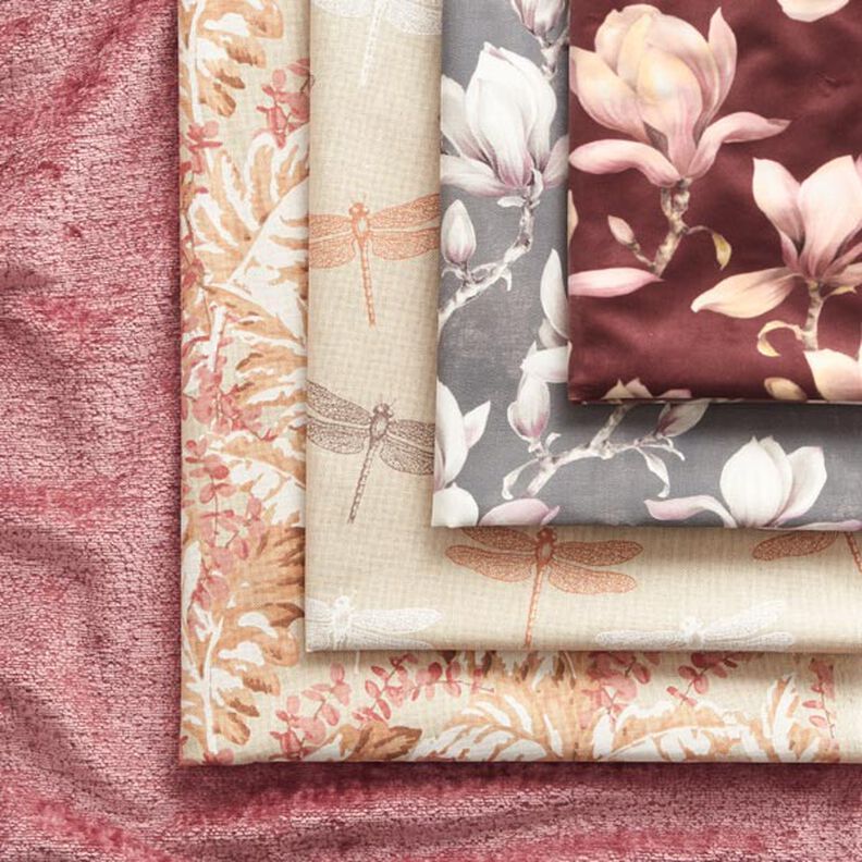 Outdoor Fabric Canvas magnolias – grey,  image number 3