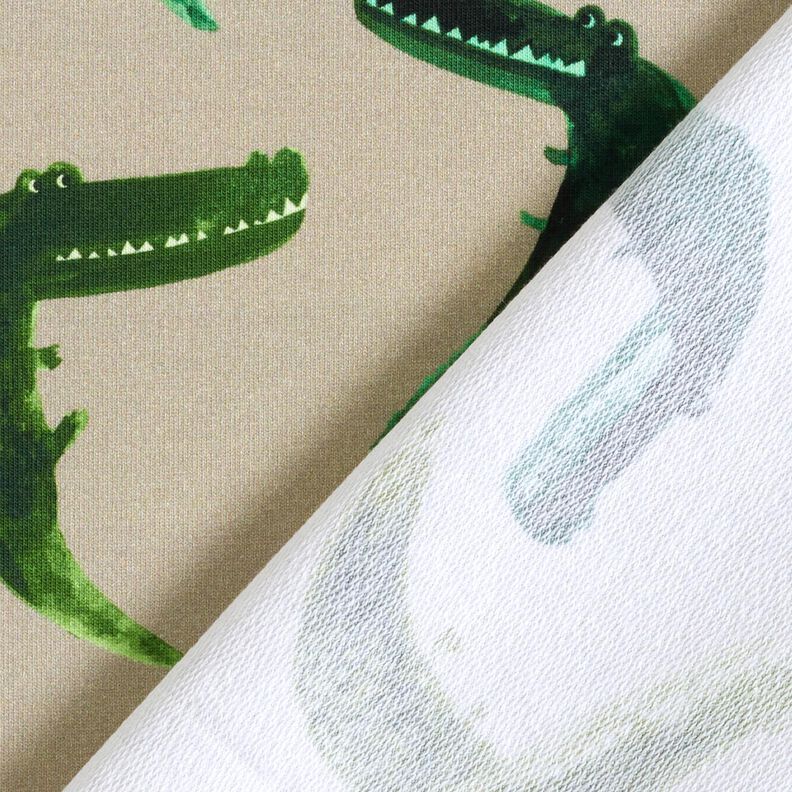 French Terry cheeky crocodile Digital Print – anemone,  image number 4