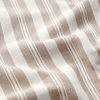 Decor Fabric Jacquard stripes – light beige/sand, 