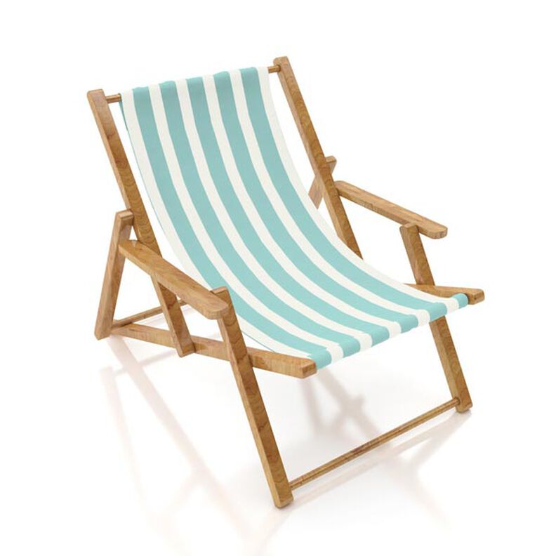 Outdoor Fabric Acrisol Listado – offwhite/turquoise,  image number 7