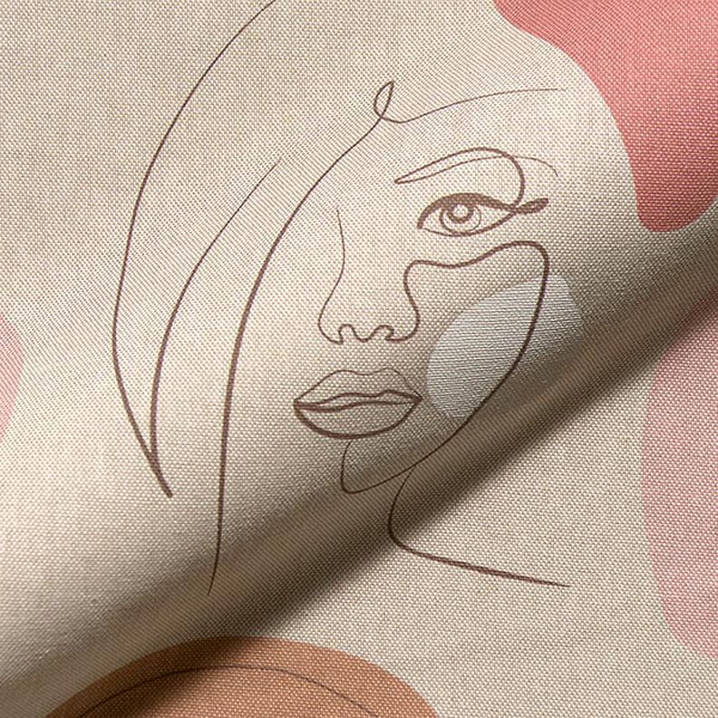 Face Line Half Panama Decor Fabric – natural,  image number 2