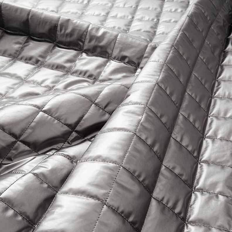 Diamond Quilted Fabric – antique silver,  image number 2