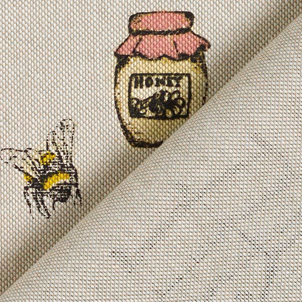 Decor Fabric Half Panama Bees and Honey – natural,  image number 4