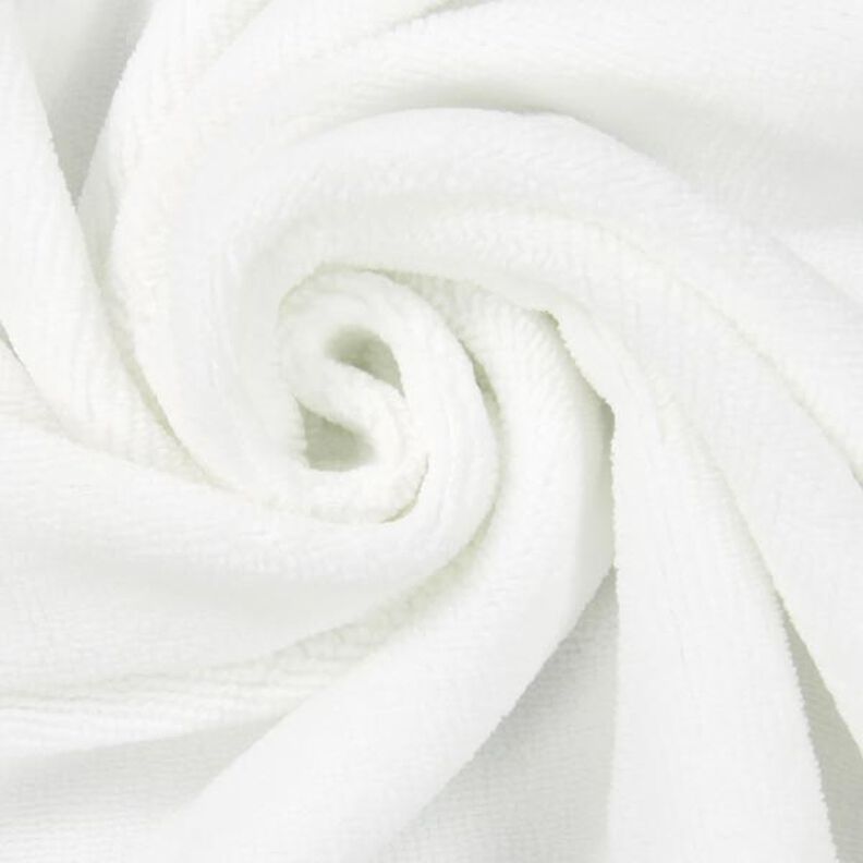 Towelling Fabric Bamboo  – white,  image number 2