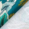 Decor Fabric Panama intertwined leaves – petrol/mustard,  thumbnail number 4