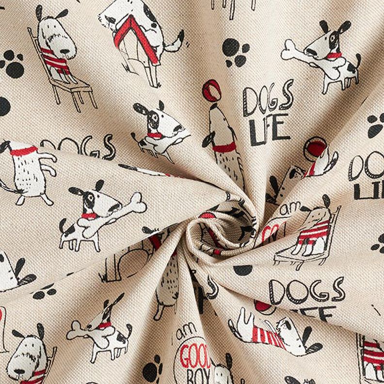 Linen Look Half Panama Dogs Life – natural,  image number 3