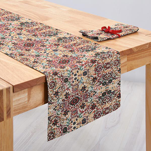 Decor Fabric Tapestry Fabric Oriental Carpet – light beige,  image number 7