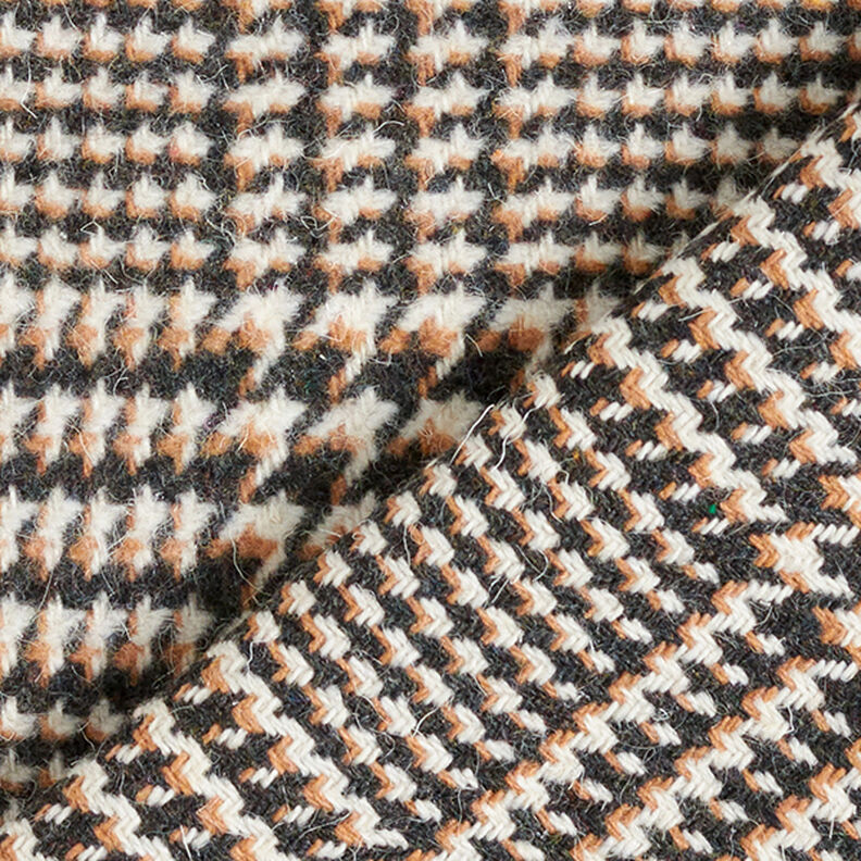 Glen Plaid Coating Fabric – anthracite/beige,  image number 4