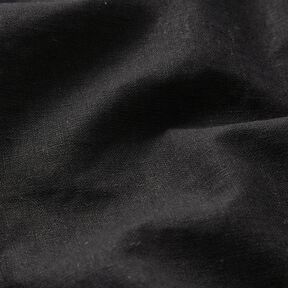 washed linen cotton blend – black | Remnant 50cm, 
