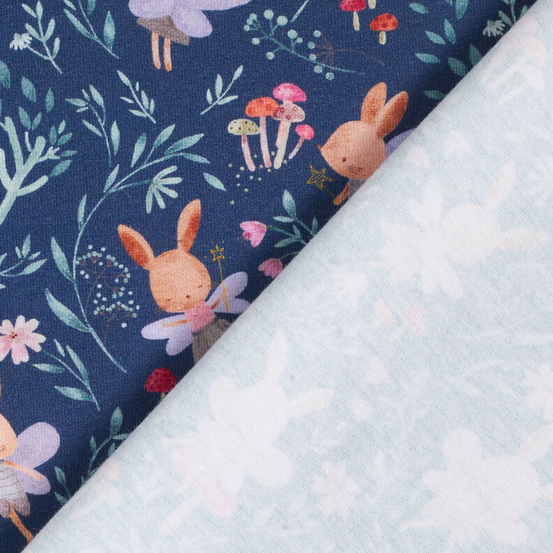 GOTS Cotton Jersey Bunny fairies Digital Print – navy blue,  image number 4