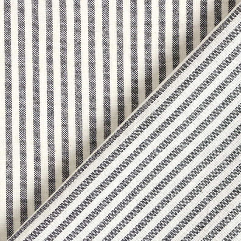 Cotton Viscose Blend stripes – black/offwhite,  image number 4