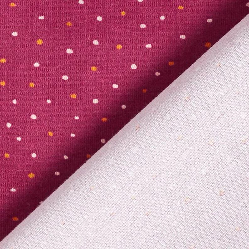 Cotton Jersey Colourful little dots – burgundy,  image number 4