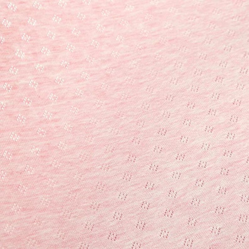 Fine Jersey Knit with Openwork Melange – light pink,  image number 3