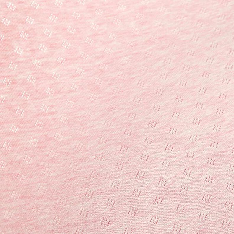 Fine Jersey Knit with Openwork  Melange – light pink,  image number 3