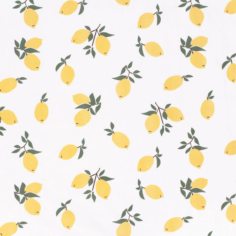 Cotton Jersey large lemons – ivory/gold,  image number 1