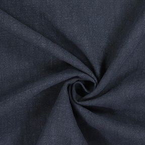 Linen fabric ramie mix stonewashed, heavy quality – midnight blue, 