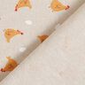Decor Fabric Half Panama small chickens – natural/curry yellow,  thumbnail number 4
