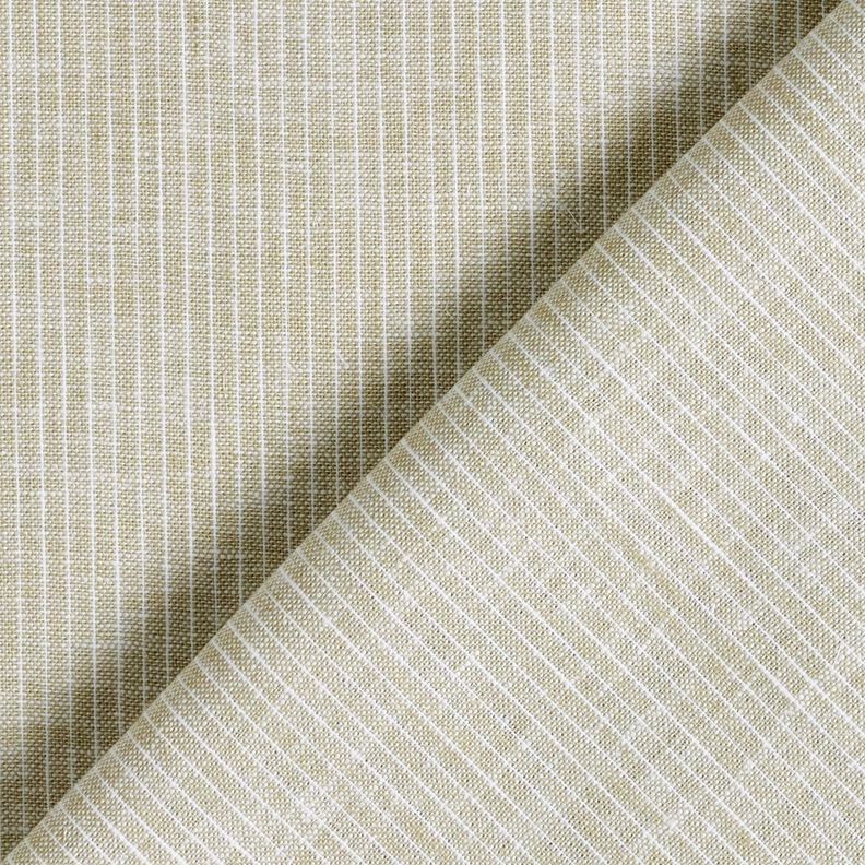 Linen Cotton Blend Narrow Stripes – dark beige/white,  image number 4