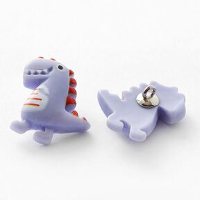 Dino Shank Button [ Ø20 mm ] – lilac/red, 