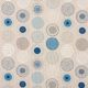 Decor Fabric Half Panama painted circles – dove blue/natural,  thumbnail number 1