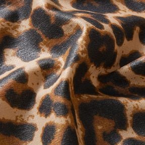 Coated Cotton fine leopard print – brown/black, 